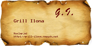 Grill Ilona névjegykártya